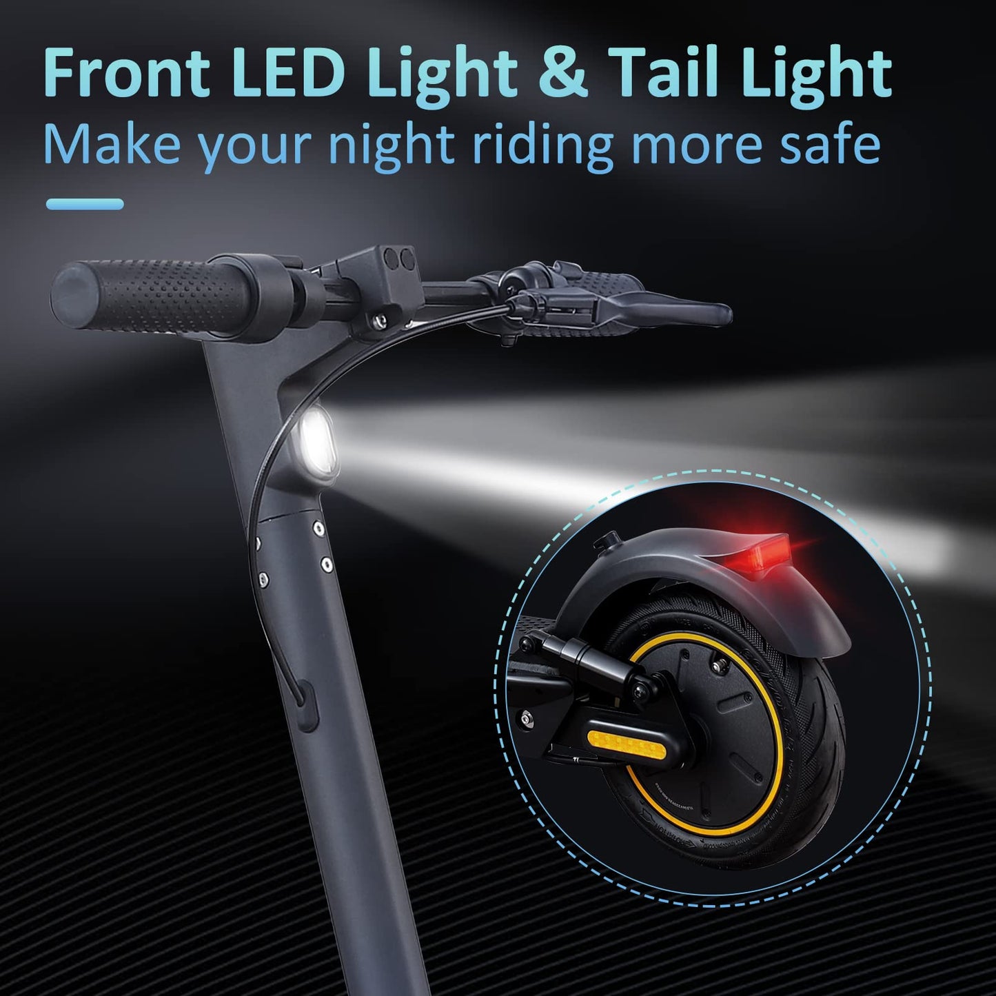 VOLPAM Electric Scooter, 350W/500W Powerful Motor, 8.5"/10" Solid Tires, 19/22Mph, 28/21/12 Miles Range,Dual Braking