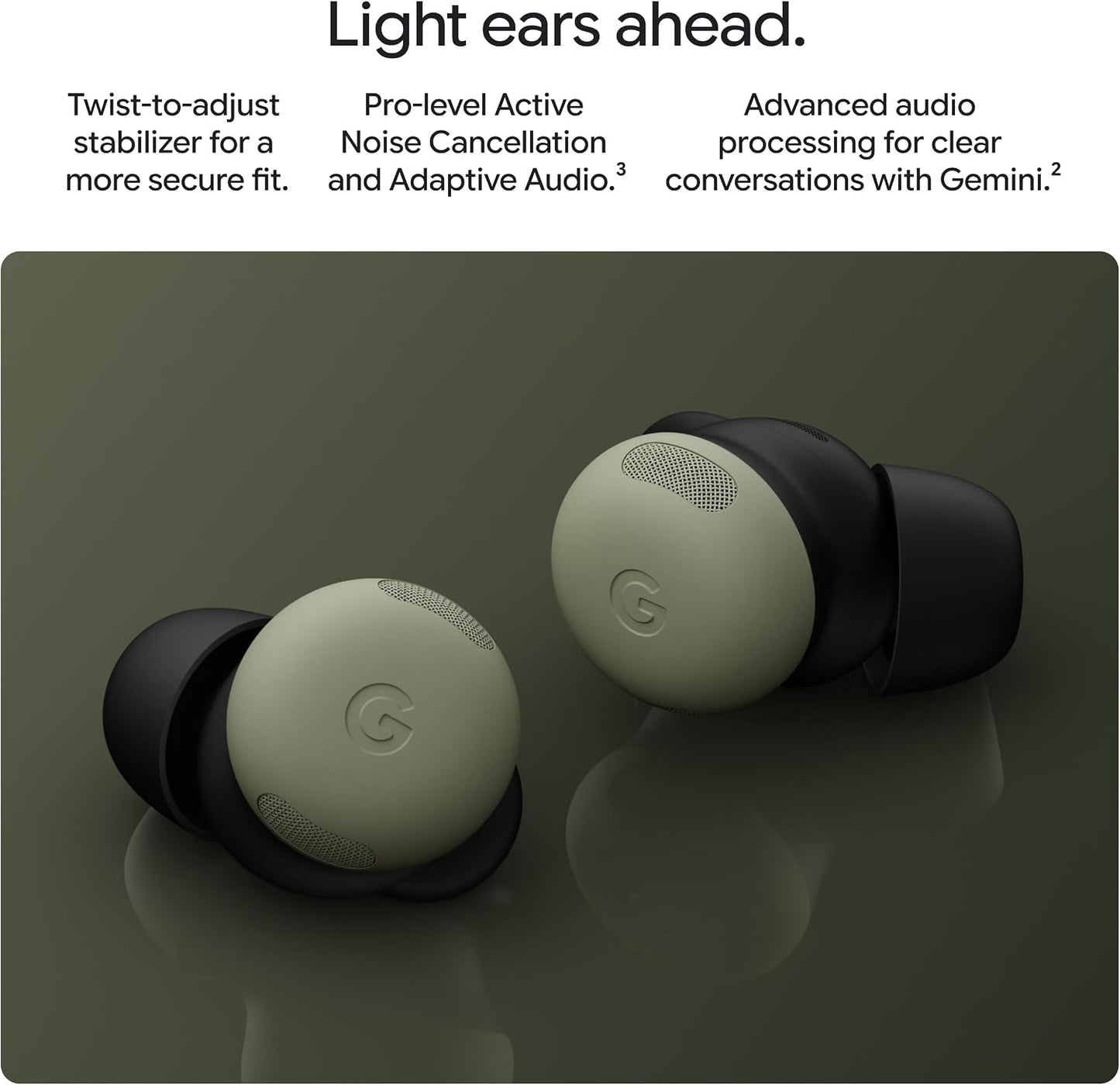 Google Pixel Buds Pro 2 Wireless Earbuds - Active Noise Canceling Bluetooth Earbuds - Olive