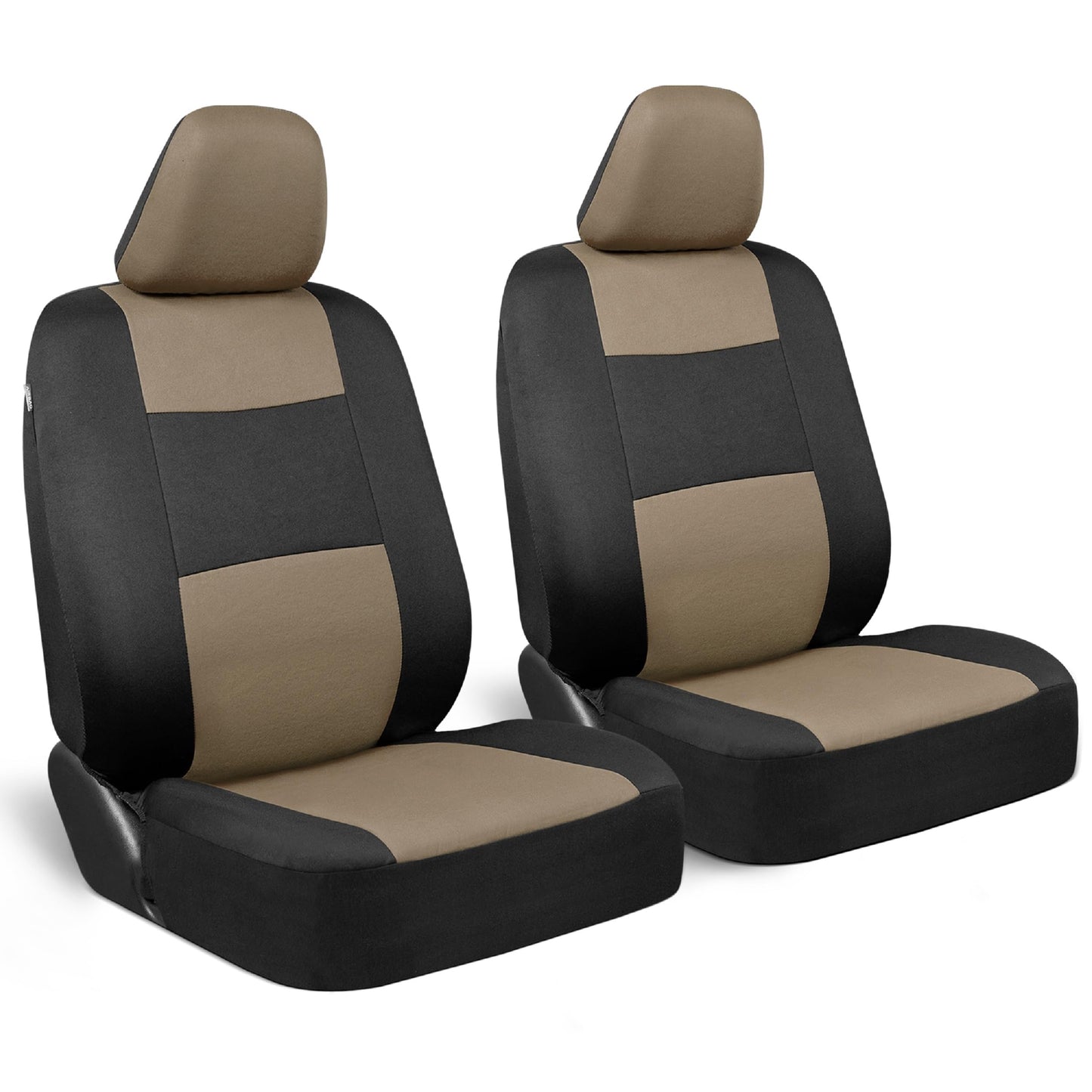 BDK PolyPro Car Seat Covers Full Set in Charcoal on Black – Front and Rear Split Bench for Cars, Easy to Install Cover Set, Accessories Auto Trucks Van SUV