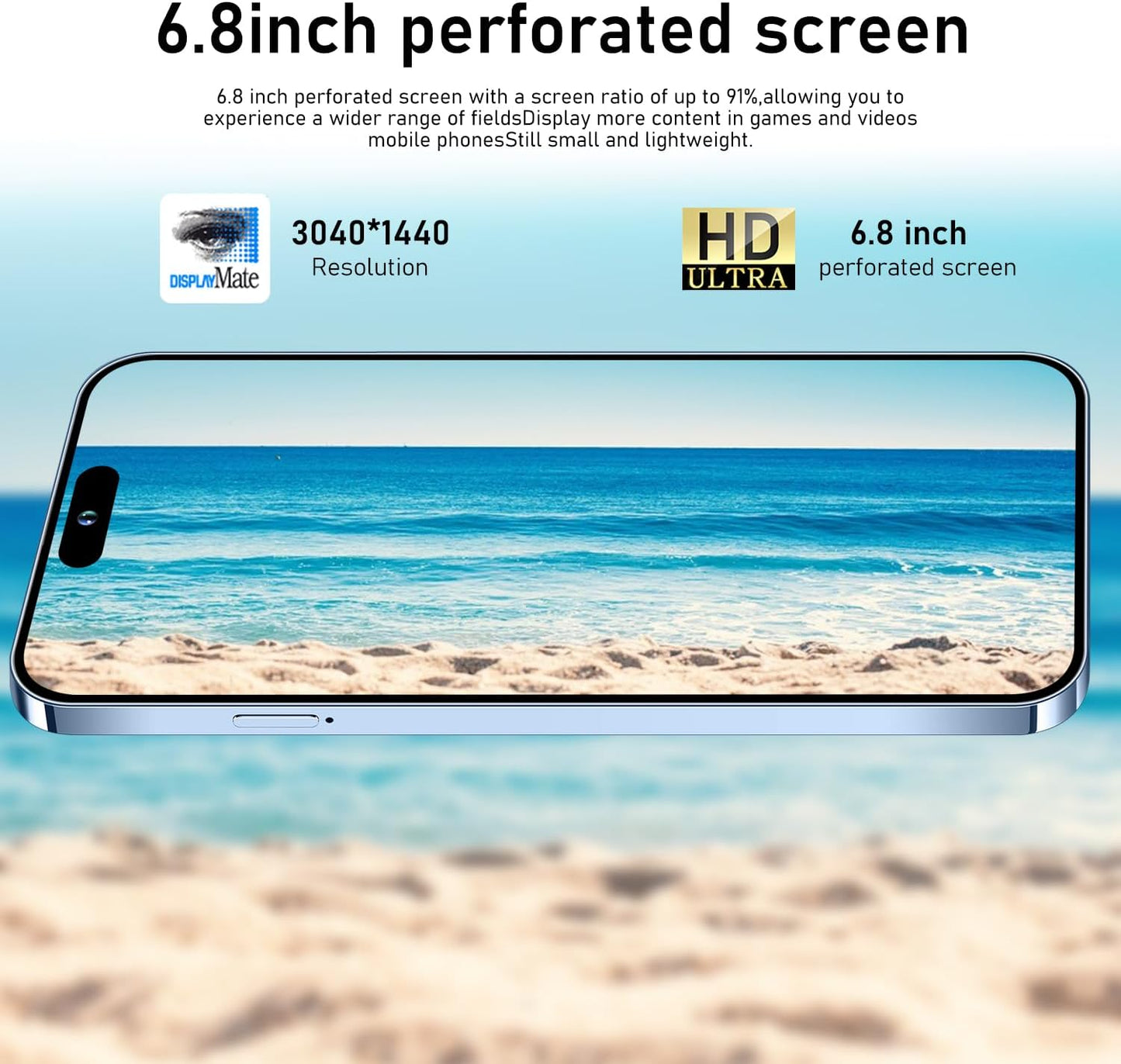 14PROMA X Unlocked Smartphone, 16+512GB, Android 13.0 Unlocked Cell Phones, 6.82" HD Screen Battery 6800mAH with 128GB Memory Card/Face ID/Fingerprint Lock/Dual SIM 5G Phone (Gold)