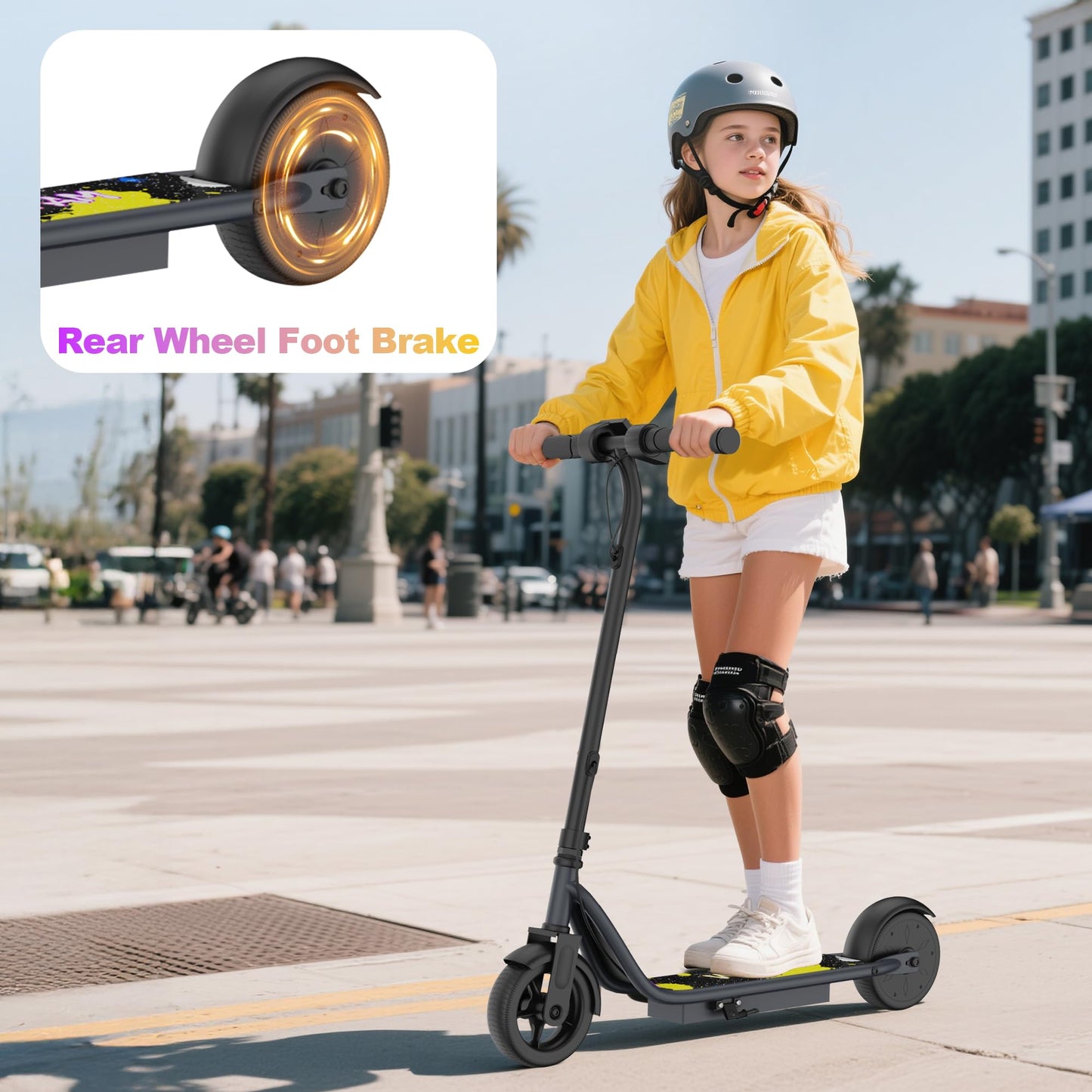 VOLPAM Electric Scooter, 350W/500W Powerful Motor, 8.5"/10" Solid Tires, 19/22Mph, 28/21/12 Miles Range,Dual Braking