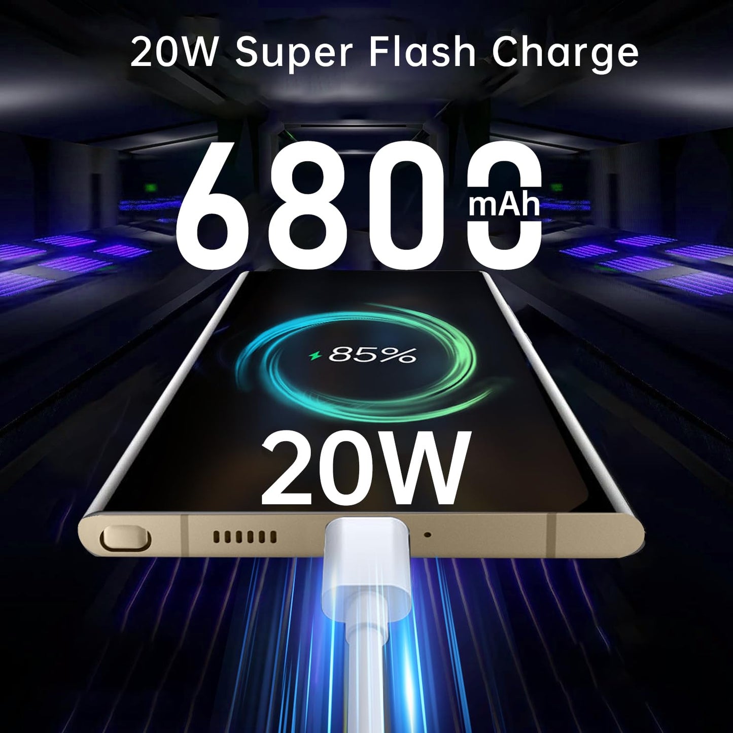 C24 Ultra Unlocked Cell Phones Smartphone 8+256GB/Dual SIM/108MP+48MP Camera/Built-in Pen (Light Cyan)