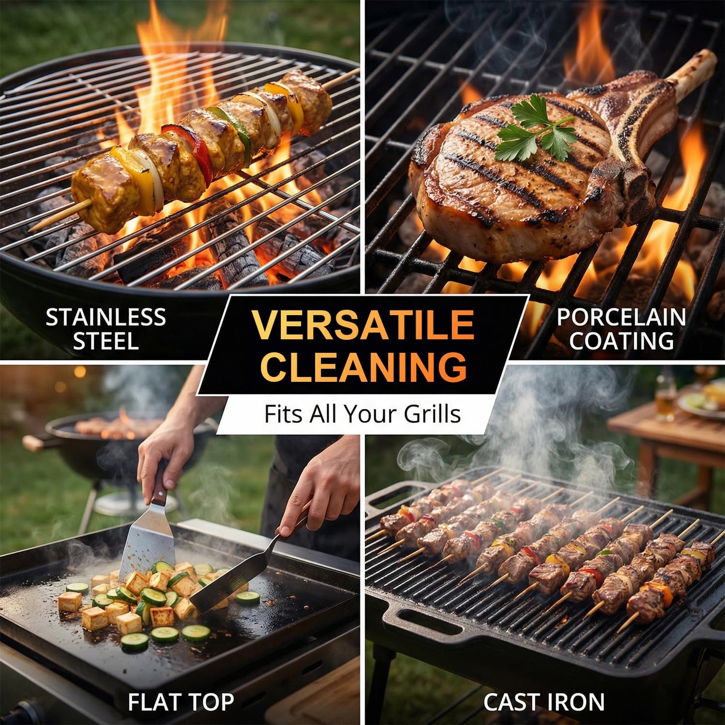 𝑵𝒆𝒘𝒆𝒔𝒕-𝑮𝒆𝒏 Electric Grill Brush, BBQ Grill Cleaner with Digital Display, Variable Speed Cordless Rotary Grill Brush, Replaceable Heads Grill Cleaning Brush for Barbecue Grates