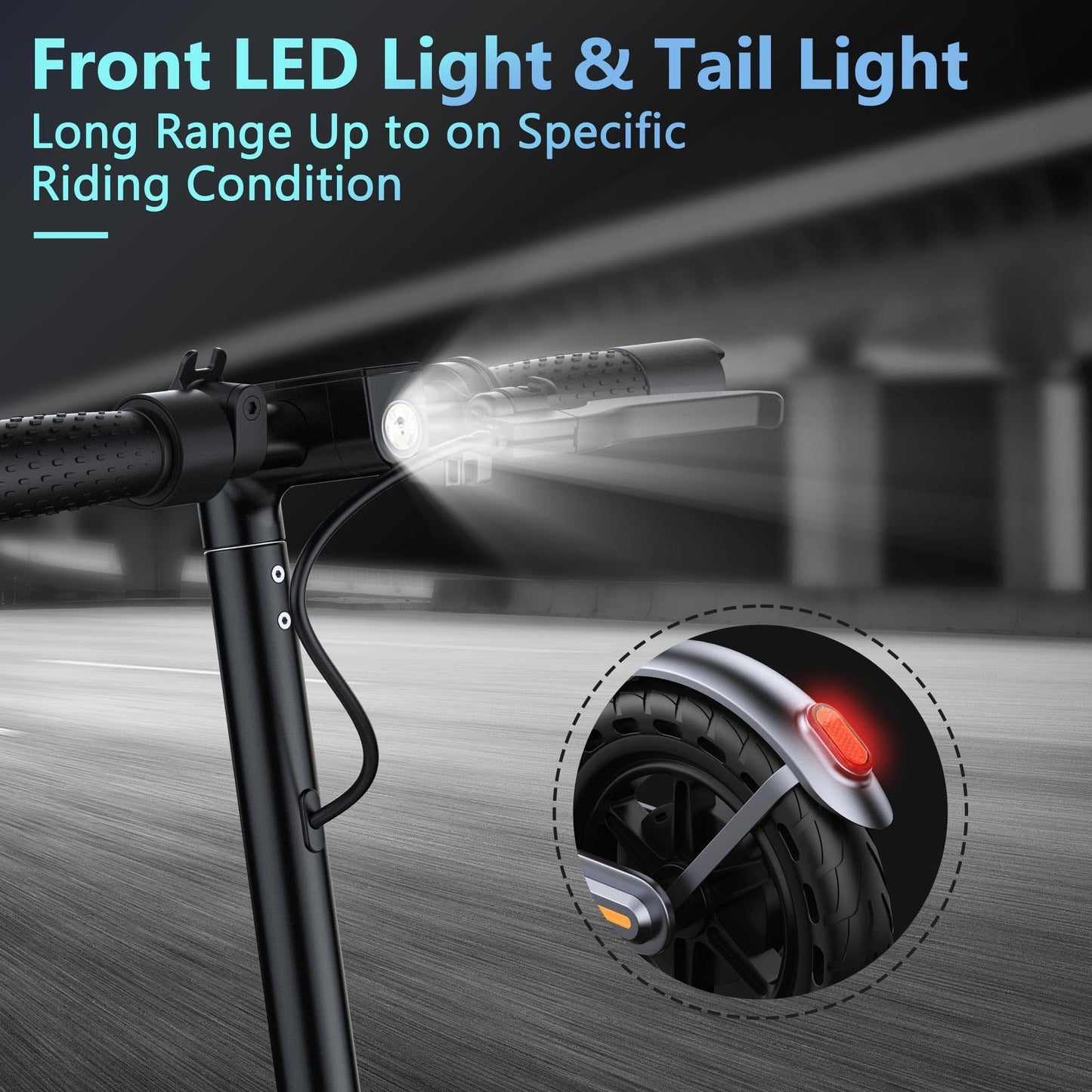 VOLPAM Electric Scooter, 350W/500W Powerful Motor, 8.5"/10" Solid Tires, 19/22Mph, 28/21/12 Miles Range,Dual Braking