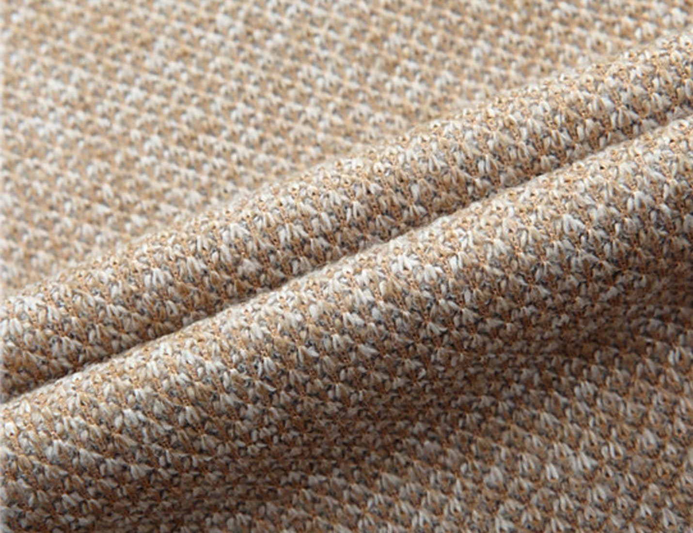 Yeokou Men's Casual Slim Full Zip Thick Knitted Cardigan Sweaters with Pockets