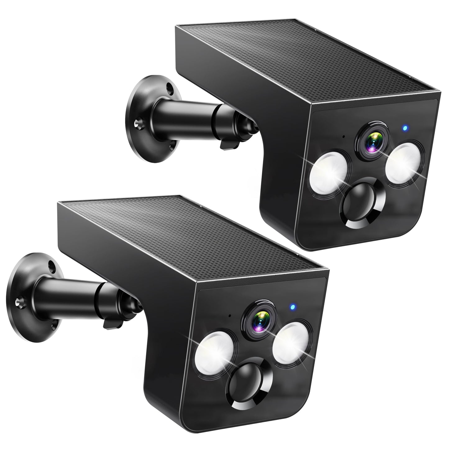 Solar Security Cameras Wireless Outdoor 2K Battery Powered AI Motion Detection 2-Way Talk Color Night Vision WiFi Waterproof SD/Cloud Storage Non-Stop Solar Panel Camera Outdoor Wireless