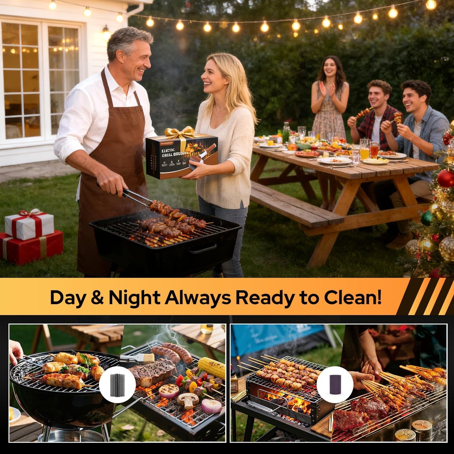 𝑵𝒆𝒘𝒆𝒔𝒕-𝑮𝒆𝒏 Electric Grill Brush, BBQ Grill Cleaner with Digital Display, Variable Speed Cordless Rotary Grill Brush, Replaceable Heads Grill Cleaning Brush for Barbecue Grates