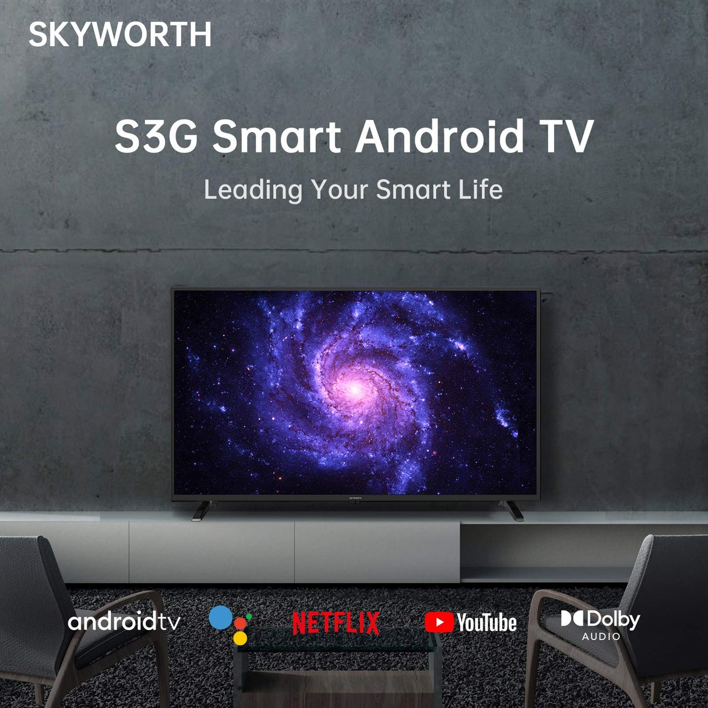 Skyworth 24-Inch Portable Smart TV with Protective Case, Battery Powered Outdoor TV, 1080P FHD, Google TV, HDR10, Dolby Audio, Chromecast, Ideal for Soccer, Sports, Football Game Day Bundle