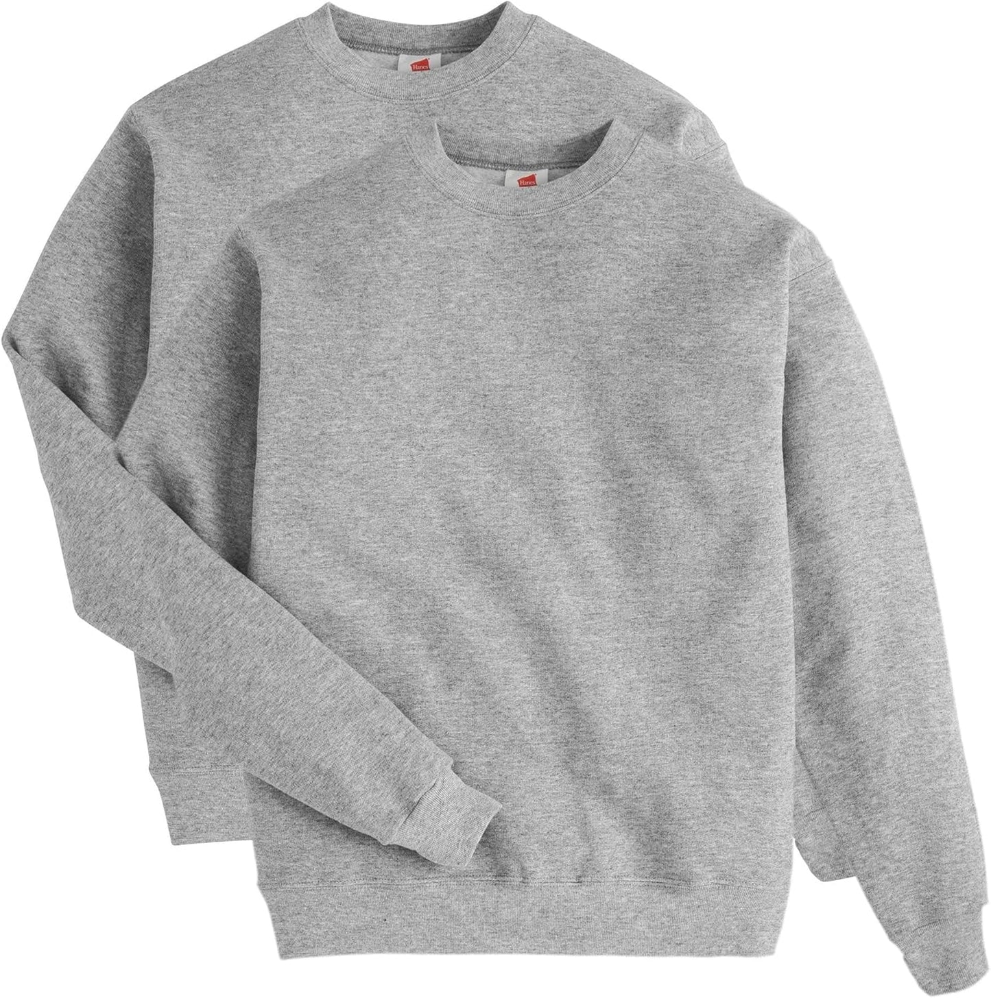 Hanes Men's Ecosmart Fleece Sweatshirt, Pullover Crewneck Sweatshirt, Big & Tall, 1 or 2 Pack