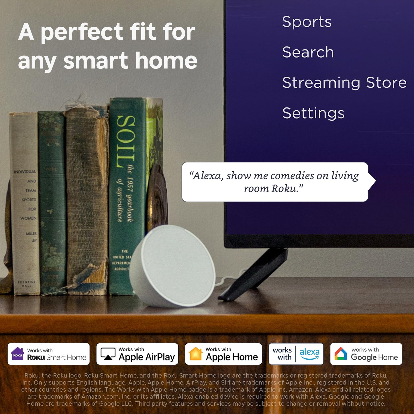 Roku Smart TV 2026 – 55-Inch Select Series, 4K QLED TV – Roku TV with Voice Remote – Flat Screen QLED Television with Wi-Fi for Streaming Live Local News, Sports, & Movies – Bluetooth Headphone Mode