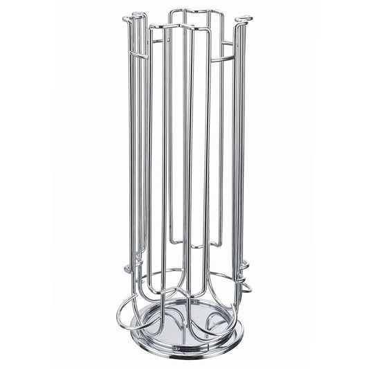 24 Cups Coffee Pod Holder Coffee Capsule Storage Rack 360° Rotatable Chrome Plating Carousel Coffee Pods Dispenser for Nespresso LAVAZZA GAGGIA Capsul