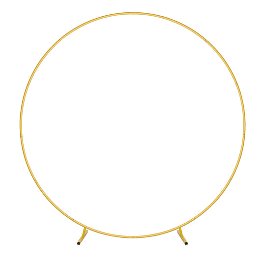 7.3FT Metal Round Balloon Arch Reusable Circle Backdrop Stand Large Wedding Party Arch Frame with Balloon Tools for Wedding Birthday Party Photo Backg
