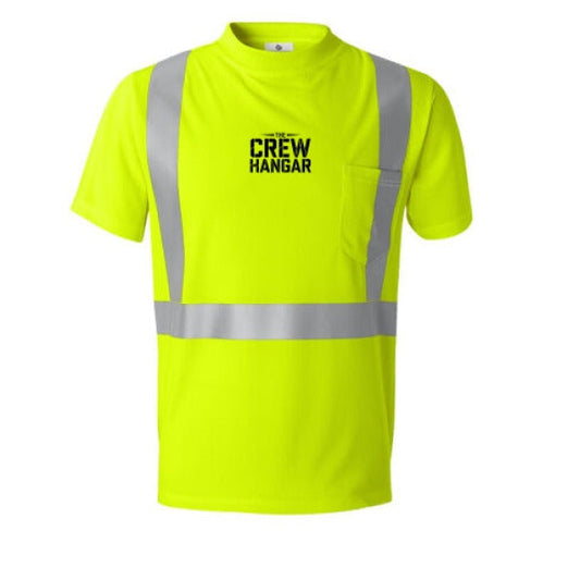 Camisa de Trabajo de Microfibra Alta Visibilidad - “CONSTRUIDO PARA RESISTIR LA PISTA” - Edición The Crew Hangar